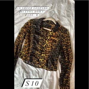 Urban outfitters leopard button down